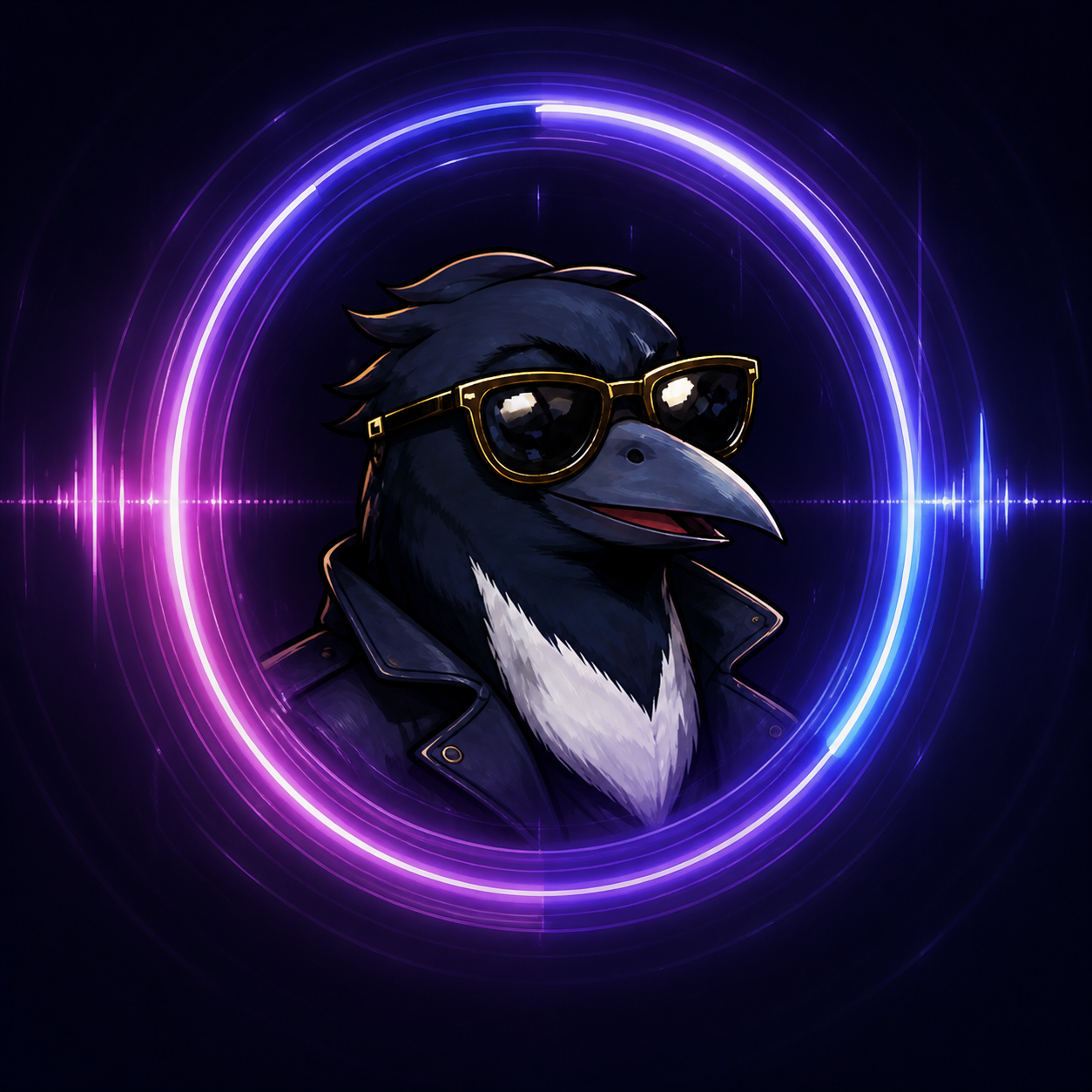 Sly surrounded by an animated analysis ring